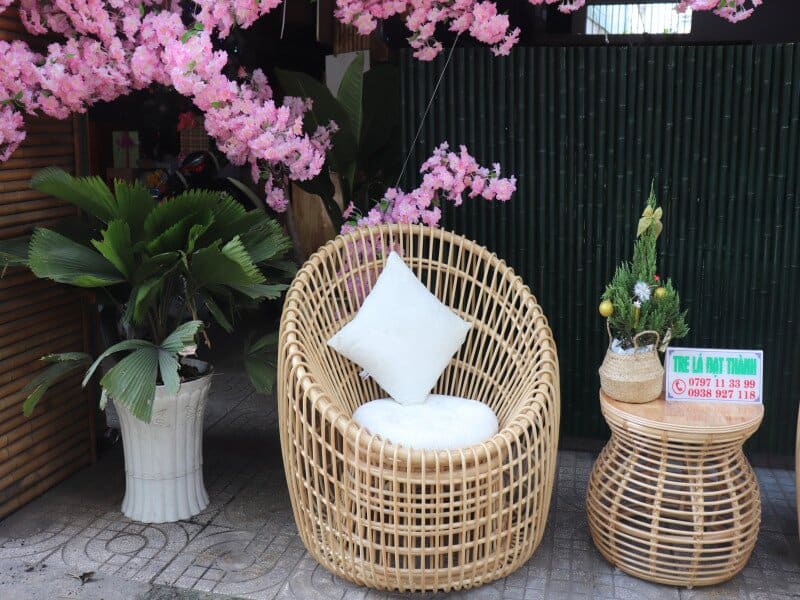 Bàn Ghế Mây Ngoài Trời - BGMNT010